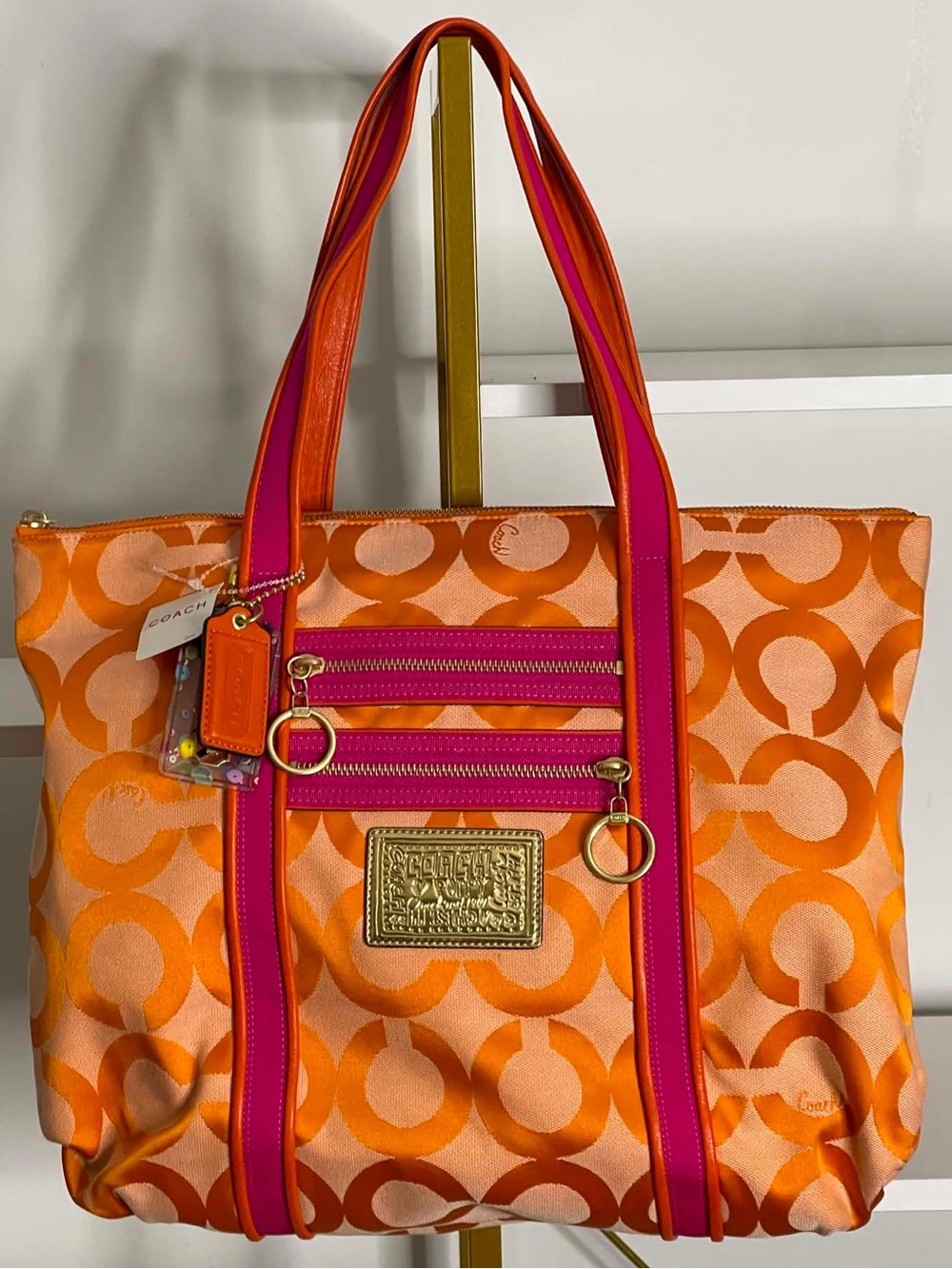 Coach Poppy Large Orange Tote